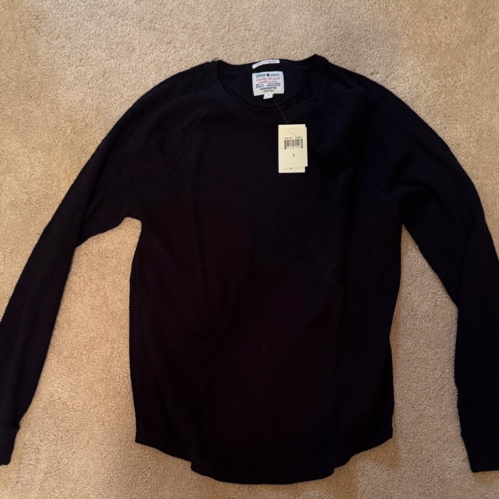 Lucky Brand Black Thermal Top